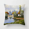 American Country Oil Painting Landscape Pillowcase by Ljojo for Home & Office Decor