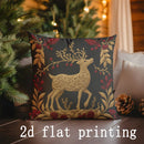 Ljojo Merry Christmas Patterned Pillowcases for Sofa Bedroom Car - Rectangular Cushion Cover
