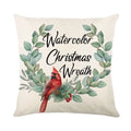 Christmas Decor Pillow Cover 18x18 in Linen Throw - Ljojo Home Decor