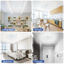 Ljojo Lotus LED Ceiling Lamp - Dimmable Warm/Cold Light, Remote Control, Decorative Art Lighting