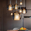 Ljojo Glass Chandelier Pendant Light for Living Dining Room Kitchen Loft Beauty and Elegance