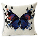 Ljojo Linen Butterfly Cushion Cover 45x45cm - Decorative Pillow Case for Sofa & Bed