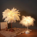 Feather Table Lamp with Remote Control USB Power Night Light for Ljojo Brand