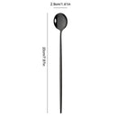 Ljojo Long Handle Mirror Ice Spoon Set - 10Pcs Stainless Steel Flatware & Bar Tools