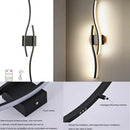 Ljojo LED Wall Lamp: 5400mA Background Decor Light for Home Living Room & Bedroom