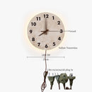 Ljojo LED Travertine Wall Sconce Lamp with Pull Chain Switch
