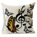 Ljojo Linen Butterfly Cushion Cover 45x45cm - Decorative Pillow Case for Sofa & Bed