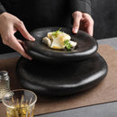 Ljojo Matte Ceramic Irregular Plate Set for Molecular Cuisine and Sushi Dining