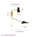 Industrial Copper Swing Arm Wall Lamp Double Head LED E27 Gold/Black/White by Ljojo