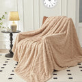 Ljojo Luxe Fleece Blanket: Ultra-Soft Plush Bed Couch Throw Cozy Flannel Air-Conditioning Blanket