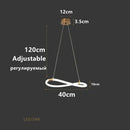 Nordic Hose Led Pendant Lights Dimmable Gold Minimalist Decor Hanging Lamp Ljojo