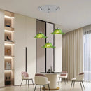 LED Chandelier Light Fixture Chrome Silver Dining Room Kitchen Island Pendant Ljojo Modern Hanging Lamp