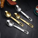 Ljojo Long Handle Soup Spoon Ladle Colander Tableware Kitchen Utensils