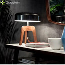 Modern Wabi-sabi Solid Wood Tripod LED Floor Lamp for Bedroom Decor by Ljojo