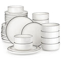 Ljojo 18/36-Piece Ceramic Dinnerware Set for 6/12, Plates, Bowls, Tableware