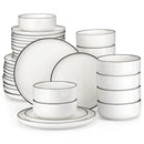 Ljojo 18/36-Piece Ceramic Dinnerware Set for 6/12, Plates, Bowls, Tableware