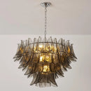 Franch Murano Gray Glass Shell LED Chandelier Lamps for Home Decor by Ljojo