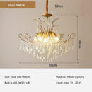 French Crystal LED Pendant Light: Romantic Bedroom Luxury Lamp by Ljojo