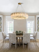 Ljojo Marble Crystal Chandelier Brass Light Fixture Elegant Alabaster Lamp Dining Room Decor