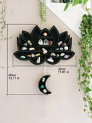 Ljojo™ Lotus Moon Butterfly Essential Oil Crystal Display Wall Shelf - Gothic Boho Home Decor