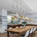 Nordic Glass Pendant Lamp Chrome Chandelier for Kitchen Dining Room by Ljojo