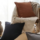 Ljojo Linen Fringed Cushion Cover for Home Decor on Bed Sofa Couch