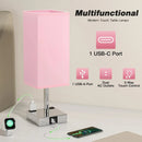 Ljojo LED Desk Lamp with Touch Control, USB-C+A Port, Dual AC Outlets, Rechargeable Battery