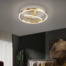 Ljojo Minimalist LED Ceiling Lamp for Bedroom & Living Room in Black, White, or Gold