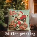 Christmas Santa & Deer Pattern Pillow Covers by Ljojo - Sofa Bedroom Car Cushion Cover