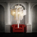 Italian Crystal Chandelier: Designer Luxury Pendant Light for Hotel Lobby by Ljojo