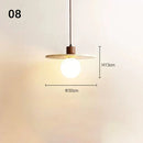 Ljojo Retro Yellow Stone Pendant Lamp Modern LED Lighting for Bedroom Dining Room