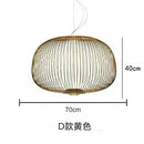 American Birdcage Villa Metal LED Pendant Light for Home Decor Chandelier by Ljojo
