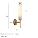 Ljojo Marble LED Wall Lights - Elegant Black Gold Copper Sconce for Various Rooms