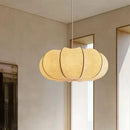 Japanese Wabi Sabi Style Silk Pumpkin Led Pendant Light - Retro Bedroom Chandelier by Ljojo