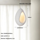 Ljojo Japanese Wabi Sabi Style E27 Pendant Lights Nordic White Ceiling Chandelier