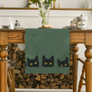 Black Cat Silhouette Table Runner by Ljojo: Halloween Party Decor & Dresser Table Accent