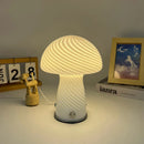 Glass Mushroom Table Lamp Nordic Style - Ljojo Ambiance Nightlight Bedside Ornament