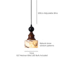 Ljojo 12cm Stone LED Pendant Lamp for Home Decor Living Dining Room