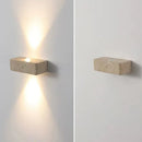 Darkgray Travertine Luminous LED Wall Lamp for Bedroom & Living Room by Ljojo