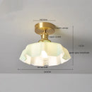 Ljojo Milky Glass LED Ceiling Lamp Modern Lighting for Home Indoor Living Room
