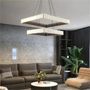 Ljojo Modern Art Piano Chandelier Round Square Lighting for Living Room & Restaurant