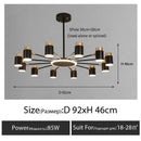 Modern Minimalist Led Chandelier for Living Dining Room Kitchen Bedroom Pendant Lights by Ljojo