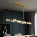 Ljojo Luxury Gold Round Crystal Chandelier Pendant Light for Living Dining Bedroom