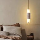 LED Pendant Lamp Real Stone White Acrylic Dimmable for Bedroom Kitchen Coffee Shop by Ljojo