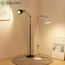 Modern Industrial Retro LED Floor Lamp Swing Arm Solid Wood Art Chandelier by Ljojo