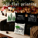 Christmas-themed Ljojo Pillows: Merry, Hello, Farm Fresh Pattern Cushion Cover for Sofa Bedroom Car.