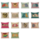Ljojo Love Pug Dog Cushion Cover Sleep Dog Throw Pillow Case