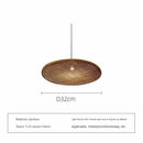 Japanese Retro Bamboo Pendant Light Handmade Wabi Sabi Rattan Hanging Lamp Ljojo