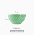 Ljojo 4.5-inch Plum Blossom Ceramic Dining Bowl for High-Temperature Tableware