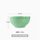Ljojo 4.5-inch Plum Blossom Ceramic Dining Bowl for High-Temperature Tableware
